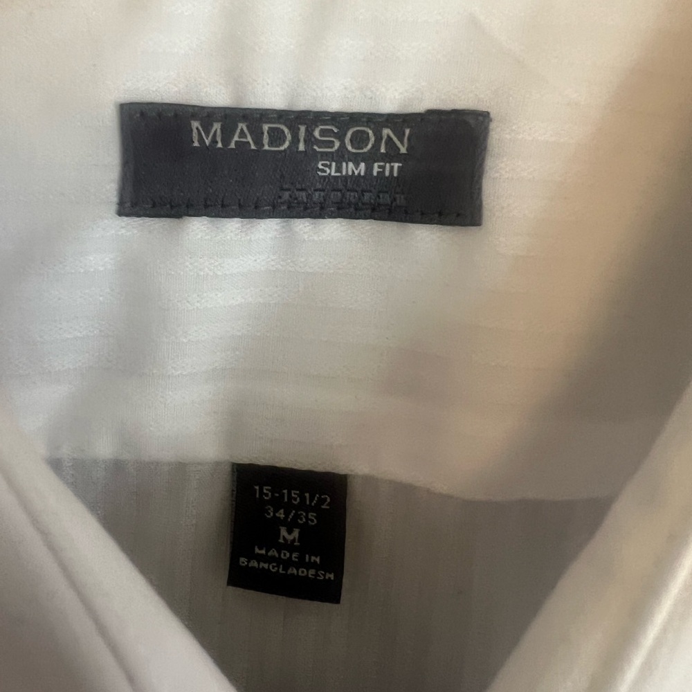 Madison White Dress Shirt for Men - Picture 2 of 3